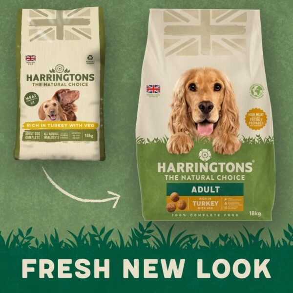 Harringtons Complete Dry Adult Dog Food Turkey & Veg 18kg - Made with All Natural Ingredients
