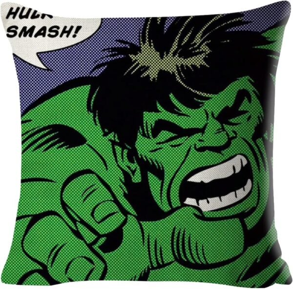 The Beach Stop Incredible Hulk Superhero Scatter Cushion Cover | Unique Design | Boys & Girls Bedroom Decor | Gift Idea for Superhero Fans | 45x45cm...