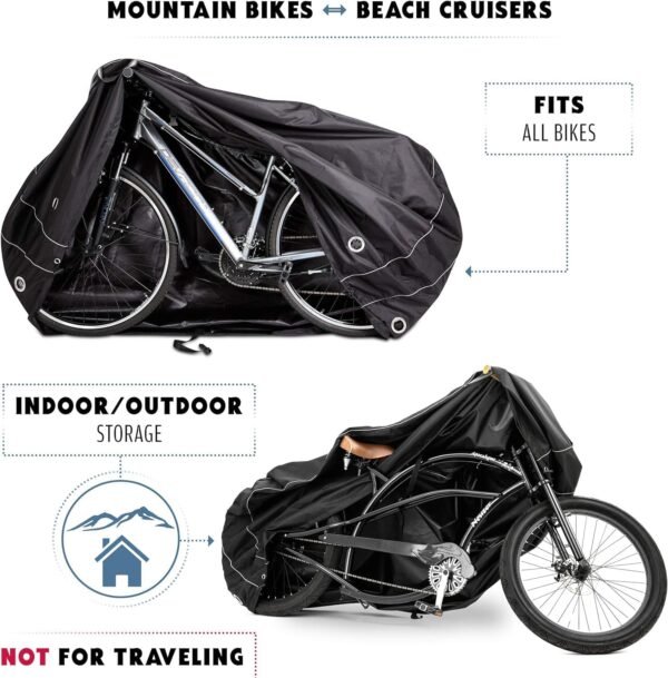 TeamObsidian Bike Cover - Waterproof Outdoor Bicycle Storage For 1 Bike - Heavy Duty Ripstop Bike Tent Material - Constant Bikes Protection Through All...