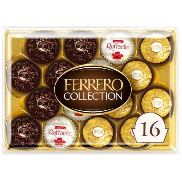 Ferrero Collection, ​16 Count, Premium Gourmet Assorted Hazelnut Milk Chocolate, Dark Chocolate and Coconut, Great Easter Gift, 6.1 oz